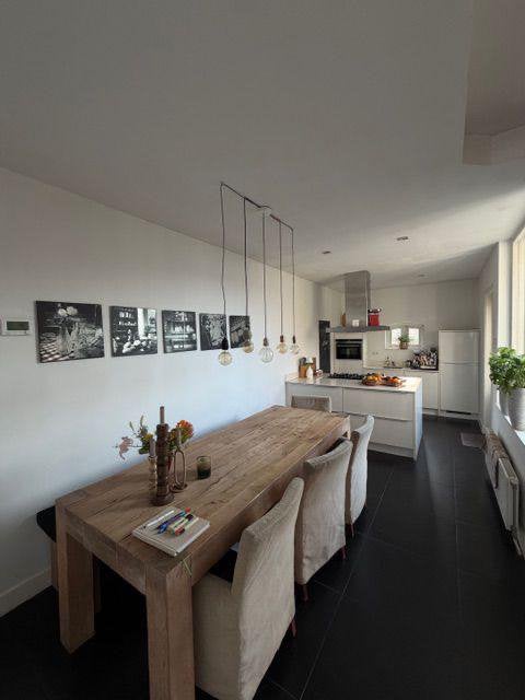 Complete witte keuken met groot kookeiland + apparatuur, Ophalen, Gebruikt, Wit, Composiet