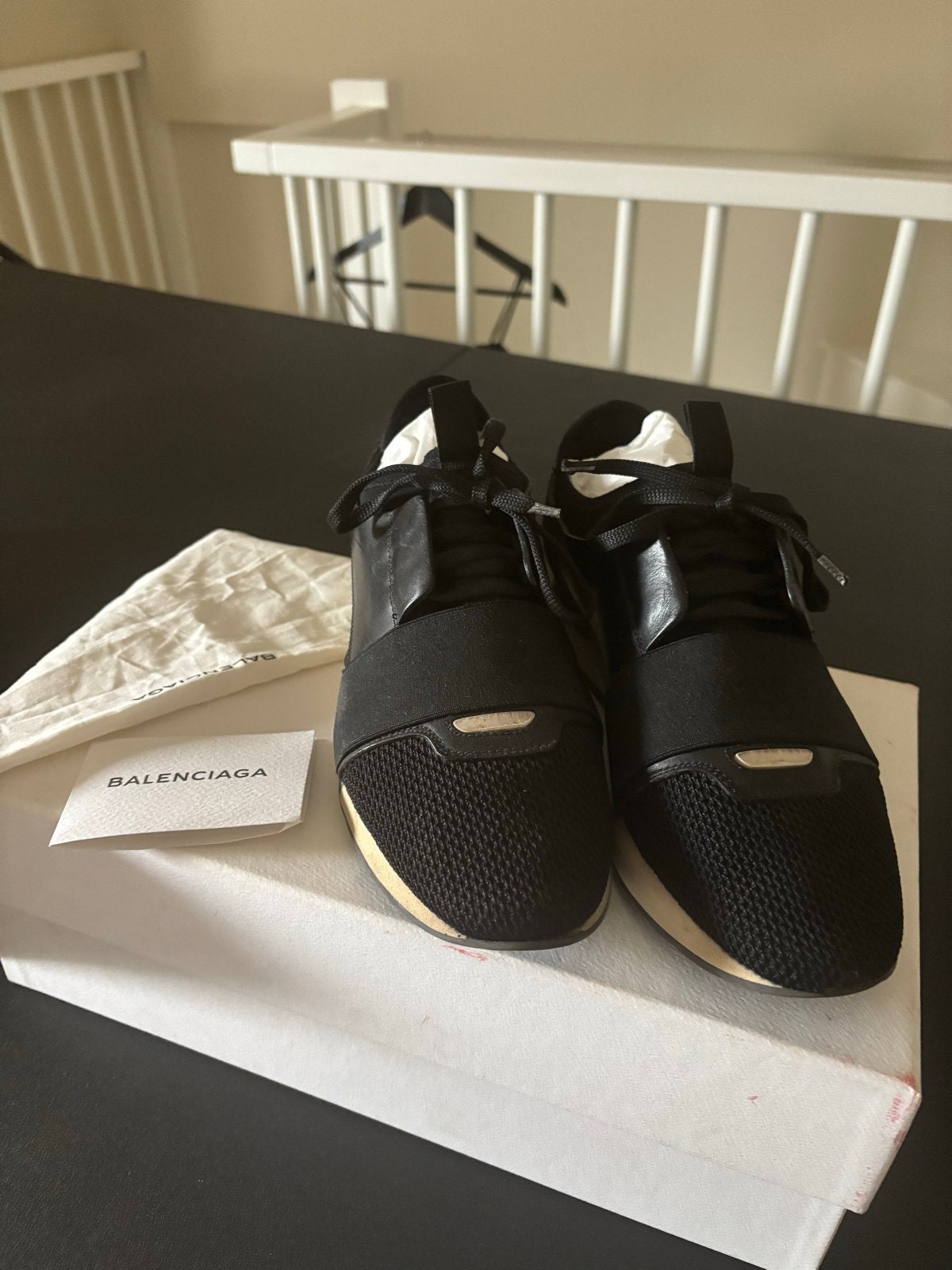 Balenciaga Race Runners Zwart - Maat 39, Ophalen, Gedragen, Zwart, Sneakers of Gympen