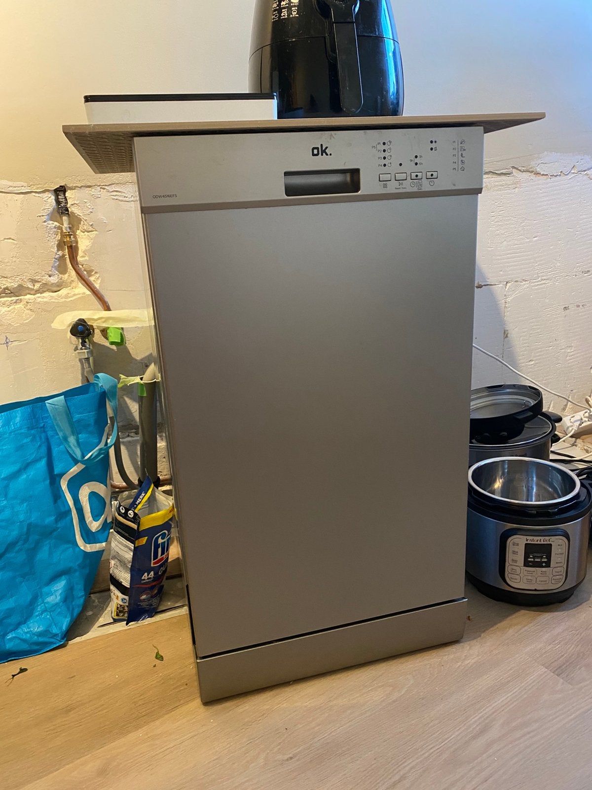 OK. ODW4516EFS smalle vaatwasser 45 cm – werkt goed, Witgoed en Apparatuur, Ophalen, Gebruikt, 45 tot 60 cm, 85 tot 90 cm