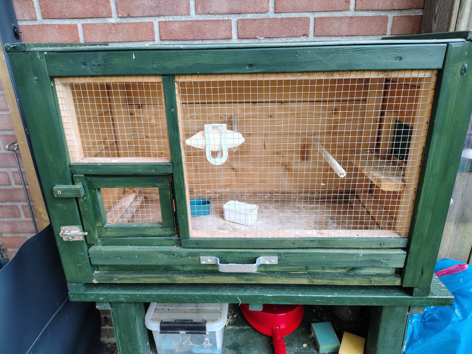 vogelkooi volière te koop, Ophalen, Gebruikt, Hout, Vogelkooi