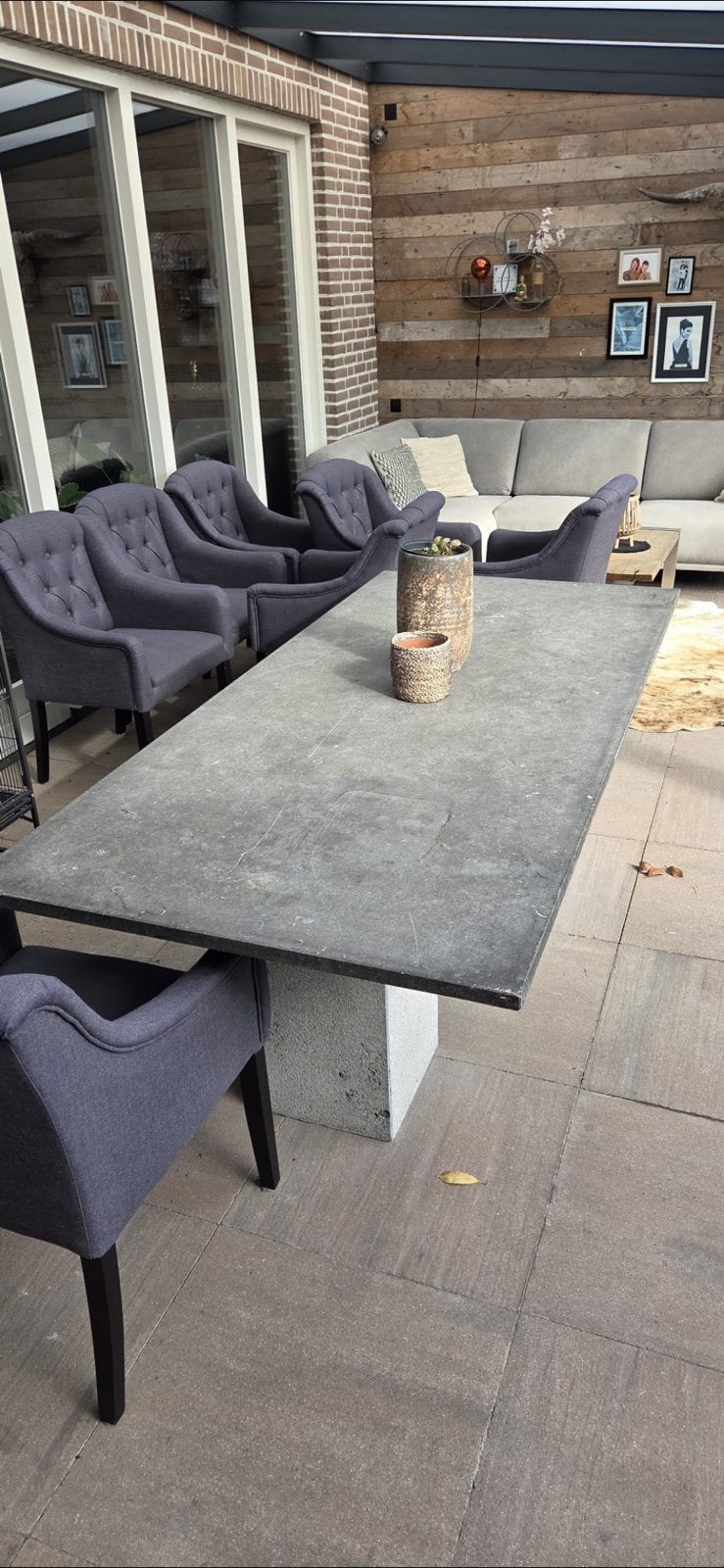 Tafel en stoelen, Ophalen, Gebruikt, Overige materialen, 6 zitplaatsen