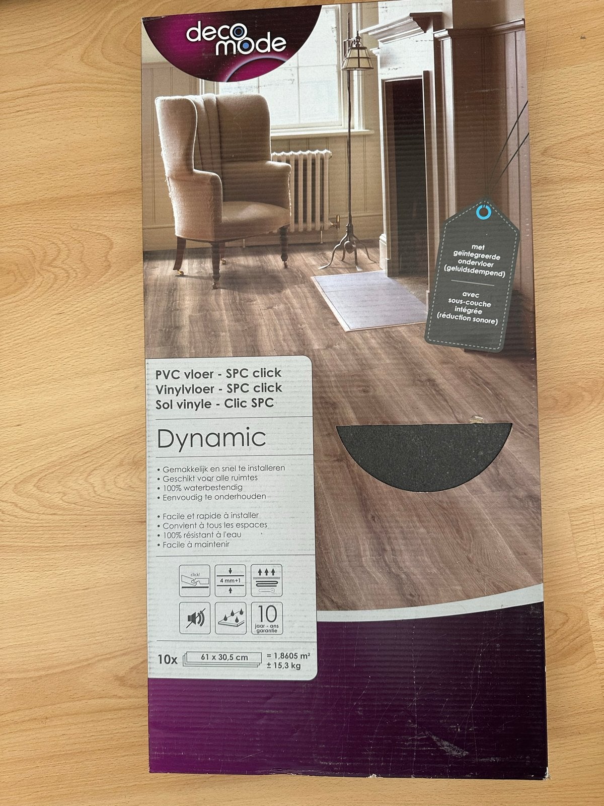 Deco Mode PVC Vloer - SPC Click Dynamic (1,8605 m²), Doe-het-zelf en Verbouw, Vloerdelen en Plavuizen, Ophalen, 50 tot 150 cm