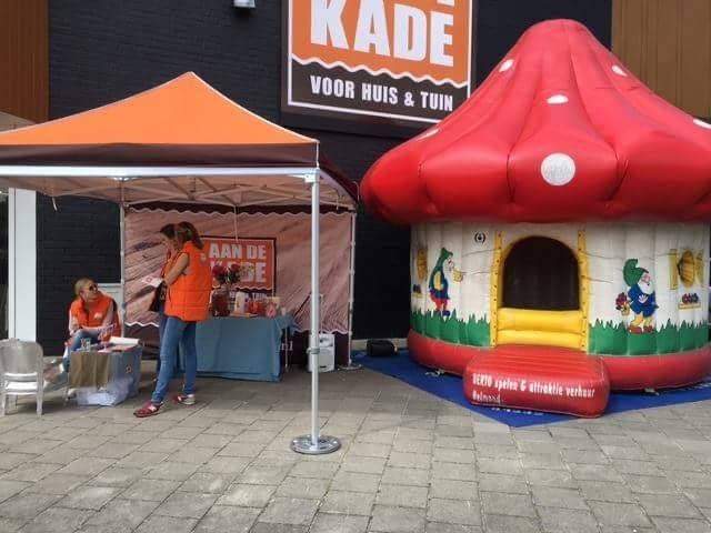 Paddestoel springkussen/luchtkussen incl. certificaat, Ophalen, Gebruikt, Overige