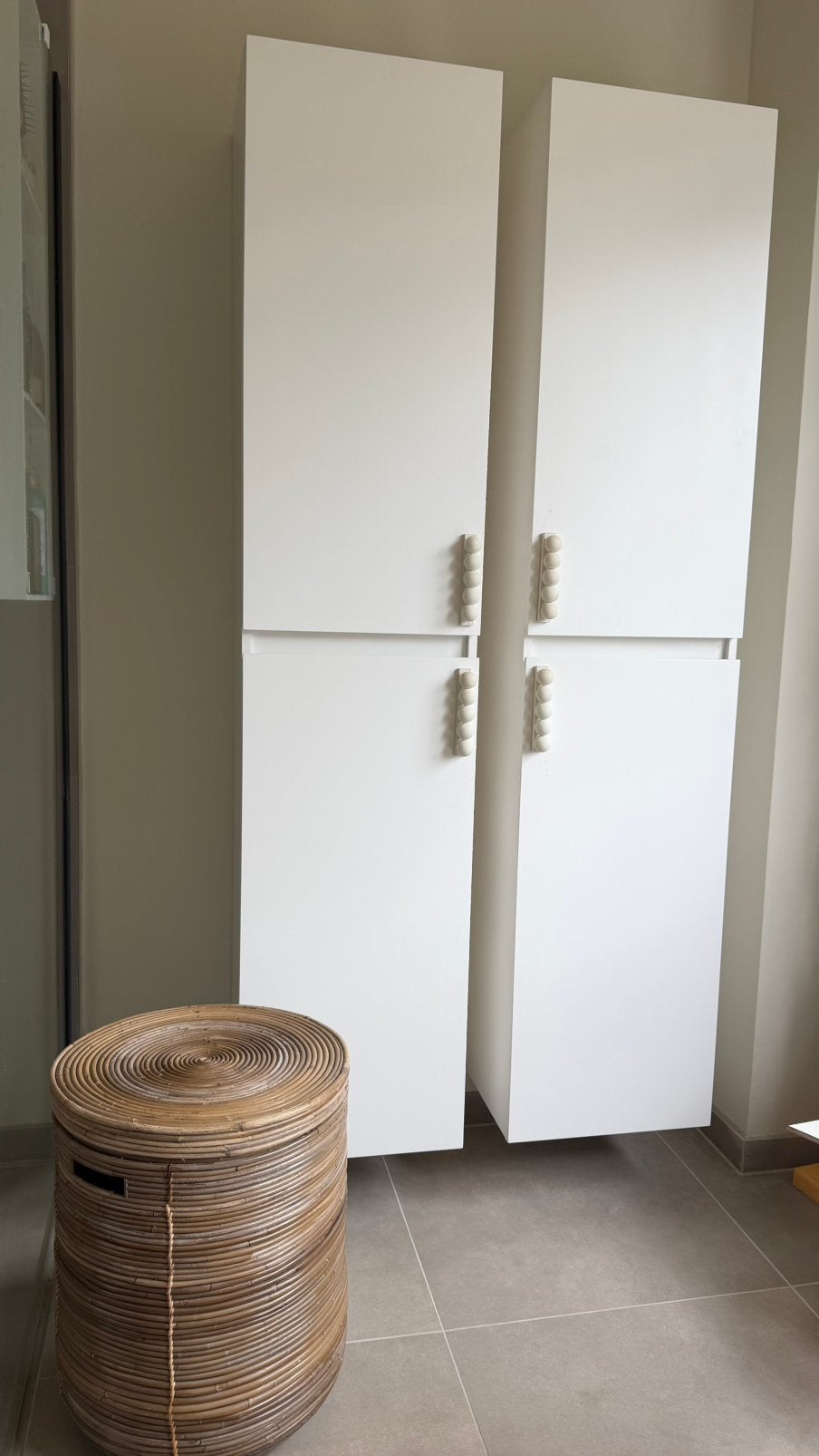 Badkamer kast wit, twee stuks, Ophalen, (Half)hoge kast, 50 tot 100 cm, Minder dan 100 cm