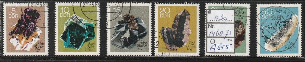 DDR Mineralen Bergakademie Friedberg Michel 1468-73 Nr.A815g, Verzenden, DDR, Gestempeld