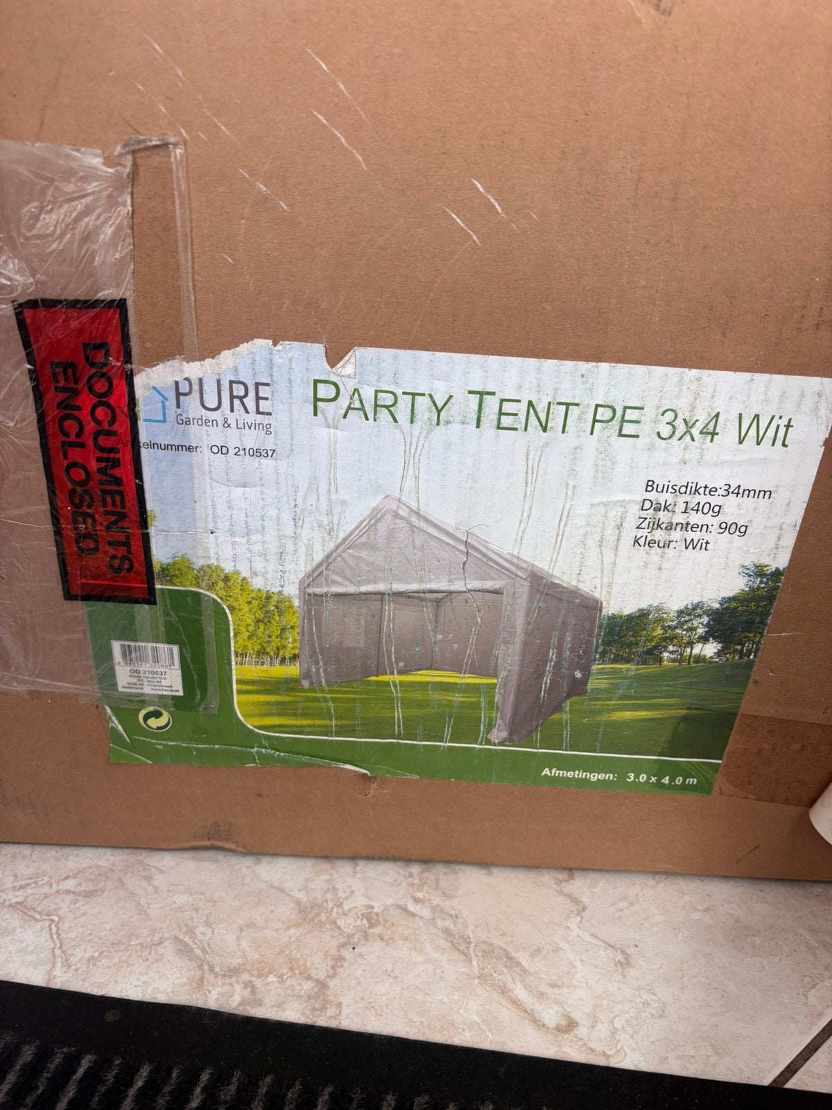Partytent feestje tent, Ophalen of Verzenden, Zo goed als nieuw, Minder dan 5 meter