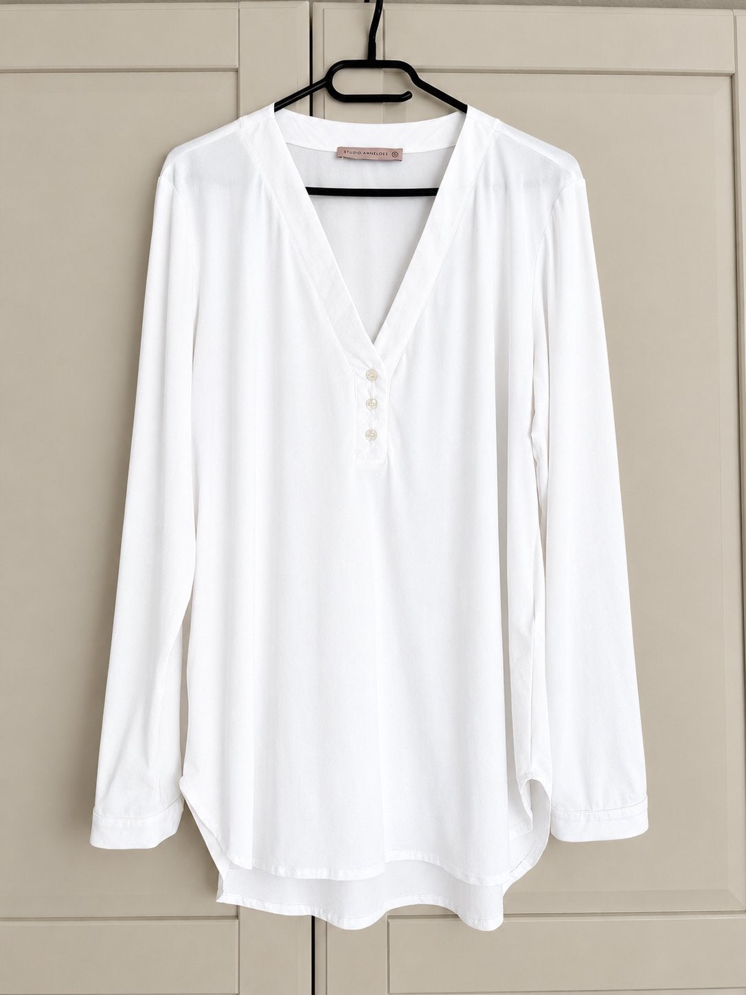 Studio anneloes evi blouse M wit travelstof, Maat 38/40 (M), Wit, Ophalen of Verzenden, Zo goed als nieuw