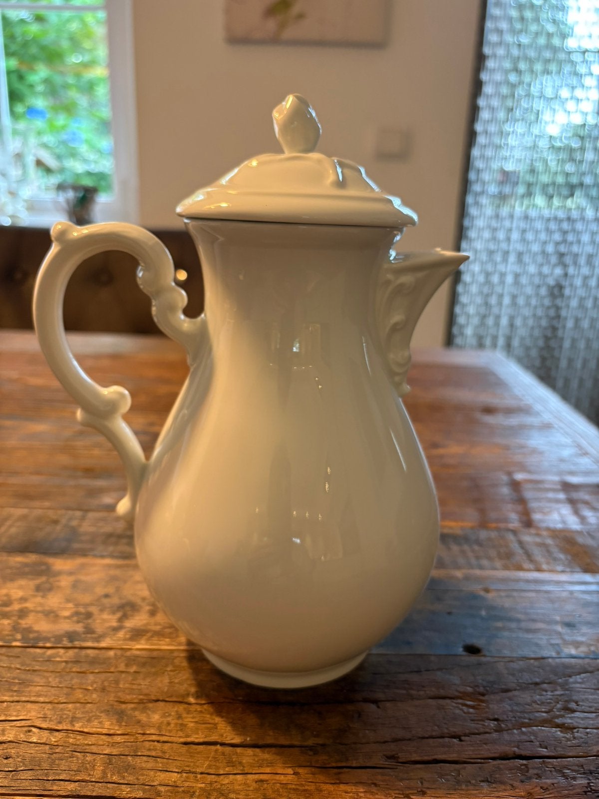 Hutschenreuther - prachtige witte koffie-/theekan, Ophalen of Verzenden