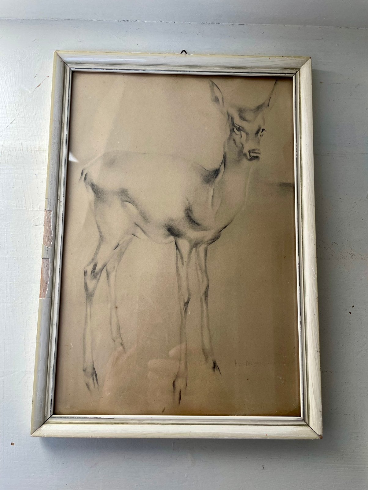 Vintage Prent Hert, H van Meegeren, Antiek en Kunst, Ophalen of Verzenden