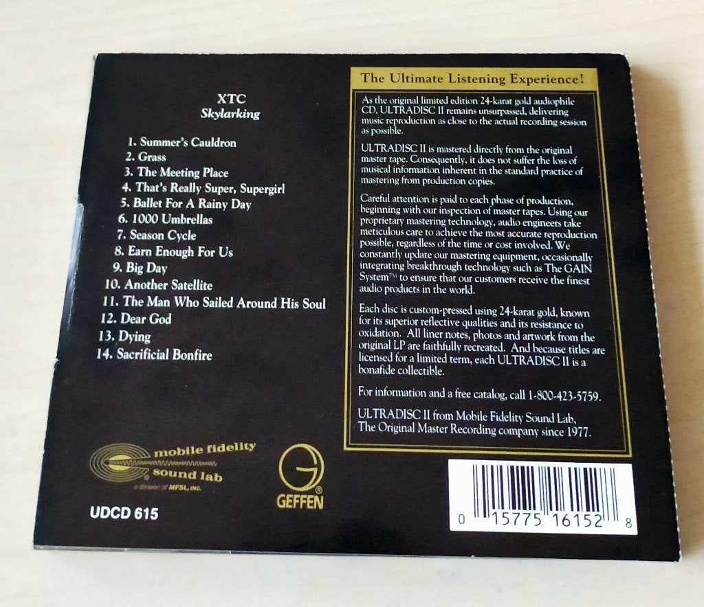 XTC - Skylarking CD MFSL Gold Ultradisc II Gesigneerd, Cd's en Dvd's, Cd's | Rock, Ophalen of Verzenden, Gebruikt, Poprock
