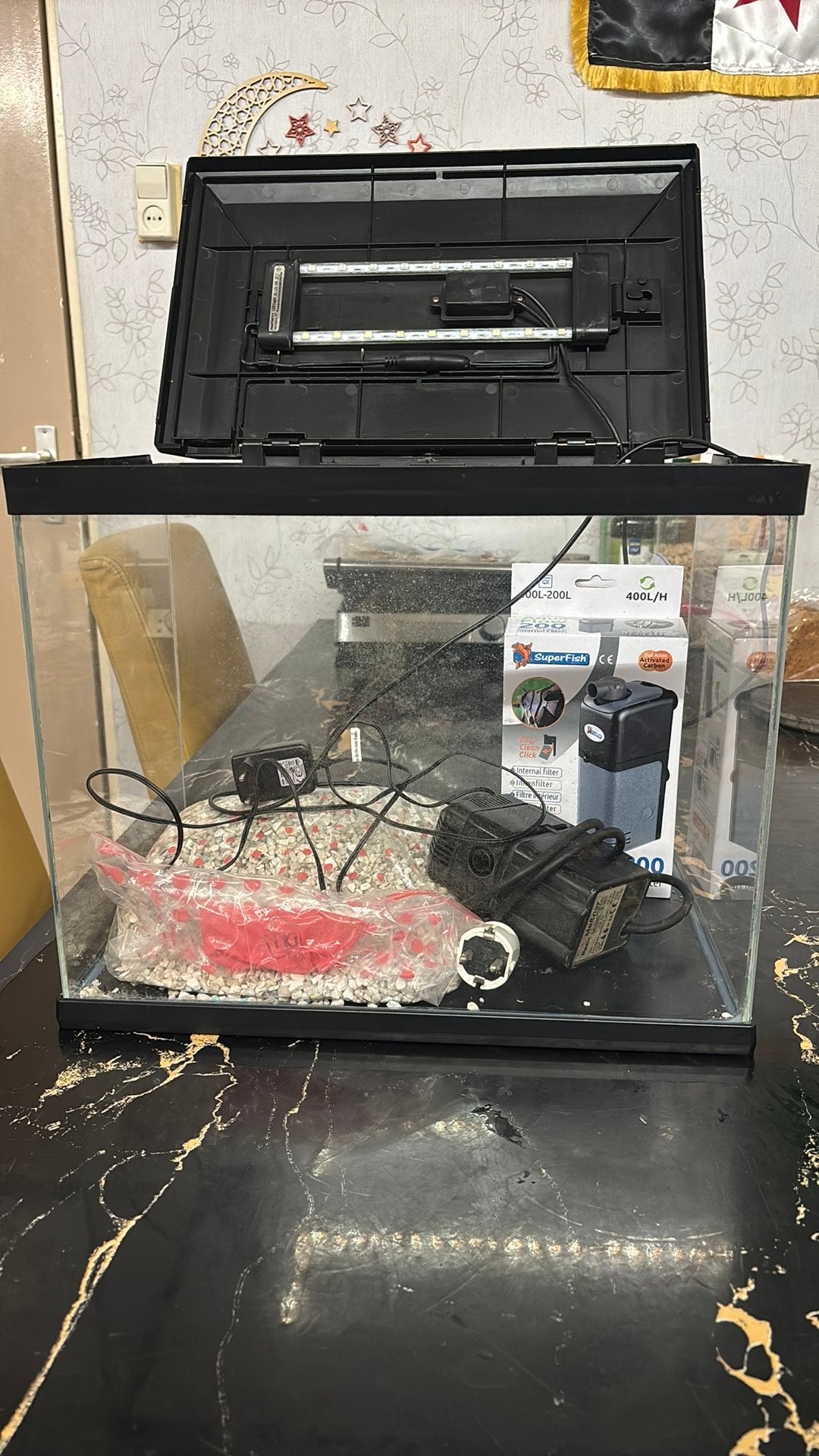 Superfish aquarium met 2 filters, Ophalen, Gebruikt, Superfish, Verwarming