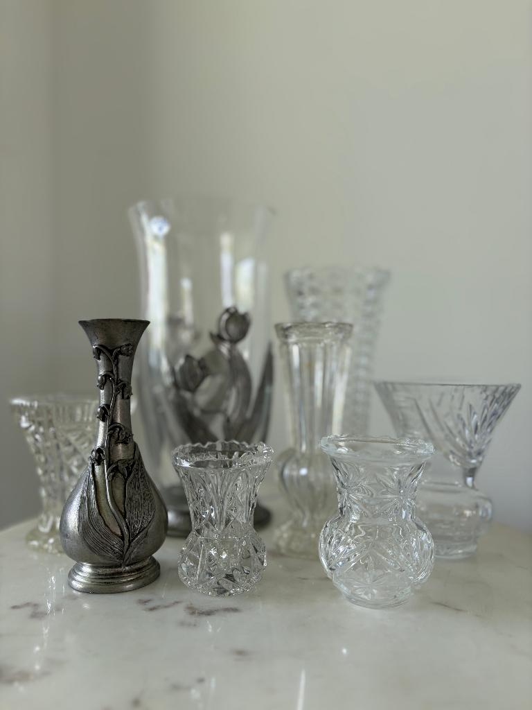 Vintage vaasjes en glaswerk kristal, Antiek en Kunst, Ophalen of Verzenden