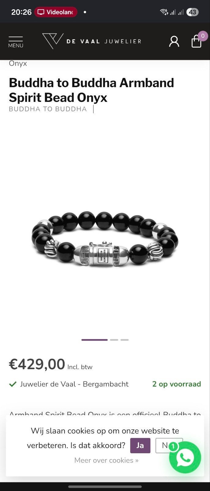 buddha 2 buddha heren armband 21cm, Ophalen of Verzenden, Zo goed als nieuw, Zilver, Zilver