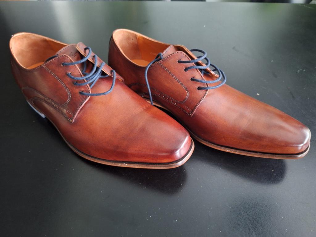 Van Lier Nette Schoenen Cognac Maat 44 Nieuw in Doos, Bruin, Van Lier, Nieuw, Ophalen of Verzenden