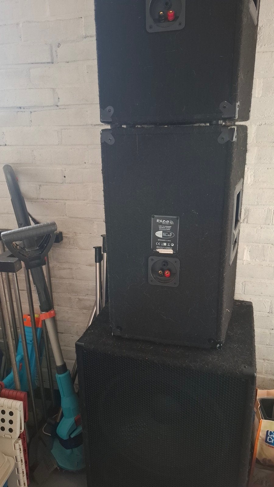 Ibiza Sound DISCO-12B PA Speakerset, Ophalen, Gebruikt, 10 tot 20 kanalen, Microfooningang