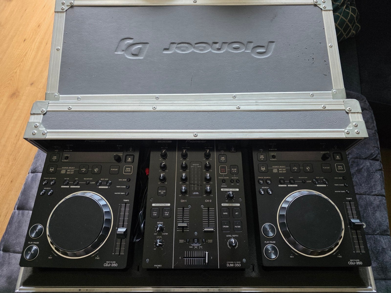 dj set pinoneer cdj 350 + djm 350, Ophalen, Zo goed als nieuw, Pioneer