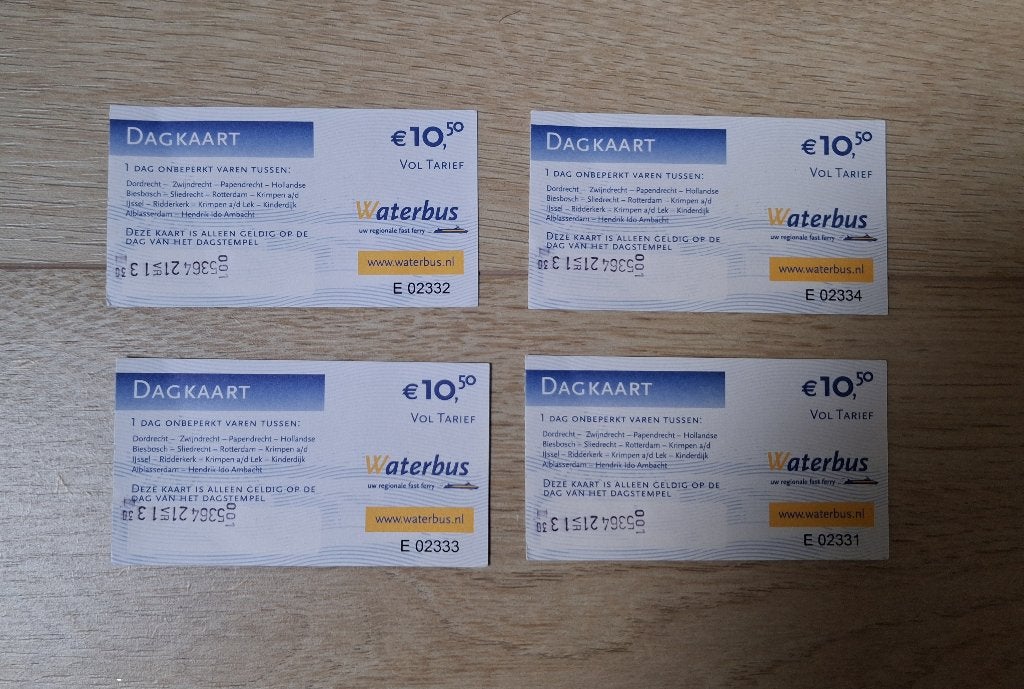Gebruikte OV-tickets Qliner Arriva (2005) en waterbus, Ophalen of Verzenden, Gebruikt