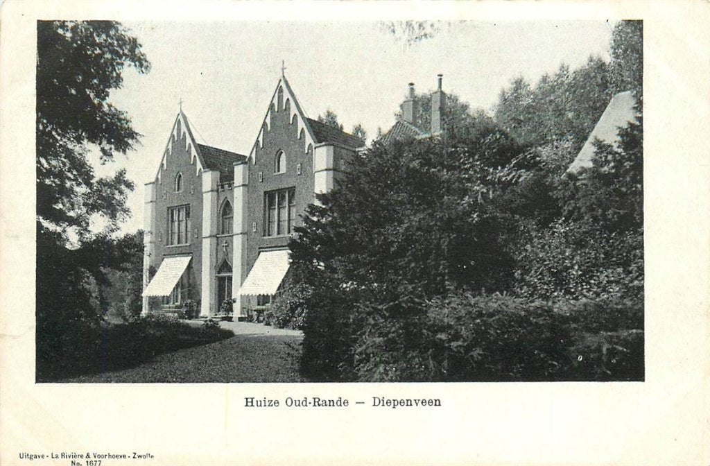 701-101-003 Diepenveen Huize Oud Rande, Ophalen of Verzenden, Voor 1920, Overijssel