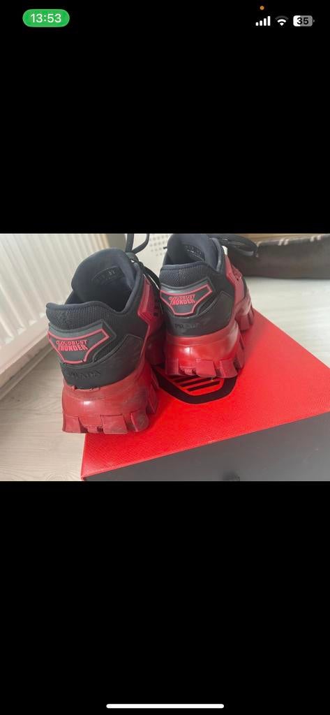 Prada Cloudbust Thunder Sneakers Rood Maat 37, Ophalen of Verzenden, Zo goed als nieuw, Rood, Sneakers of Gympen
