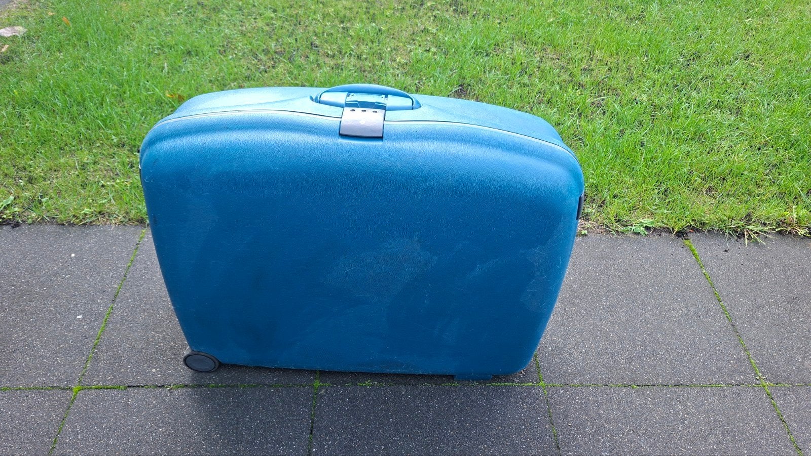 Blauwe Samsonite harde trolley koffer, 30 cm of meer, Gebruikt, Blauw, 60 tot 80 cm