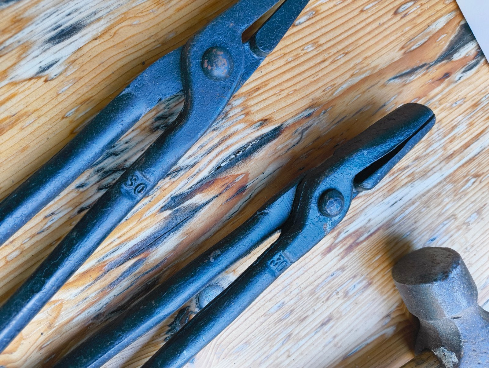 Smeed tangen - Set van 2, Doe-het-zelf en Verbouw, Gereedschap | Handgereedschap, Ophalen, Gebruikt, Tang, Overige merken