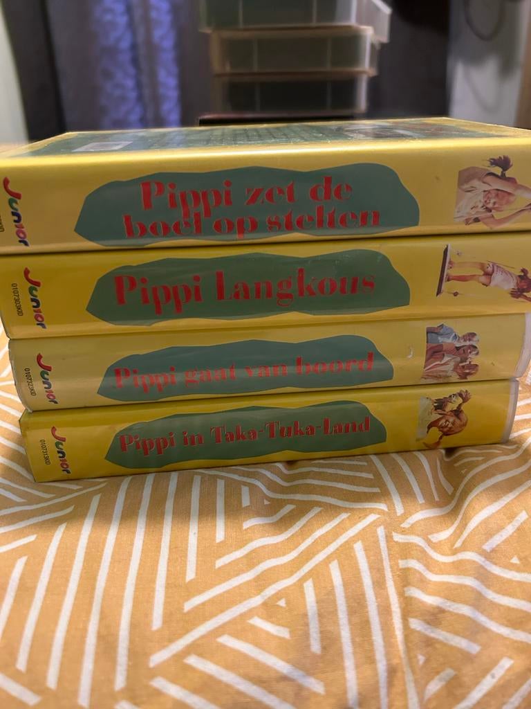 Pippi Langkous Videobanden Collectie - 4 VHS Tapes, Cd's en Dvd's, VHS | Kinderen en Jeugd, Alle leeftijden, Kinderprogramma's en -films