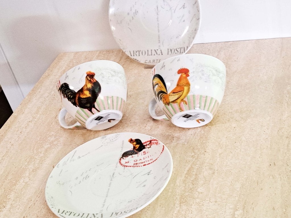 kop & schotels Paperproducts Design  PPD paula scaletta Haan, Antiek en Kunst, Antiek | Servies los, Ophalen of Verzenden