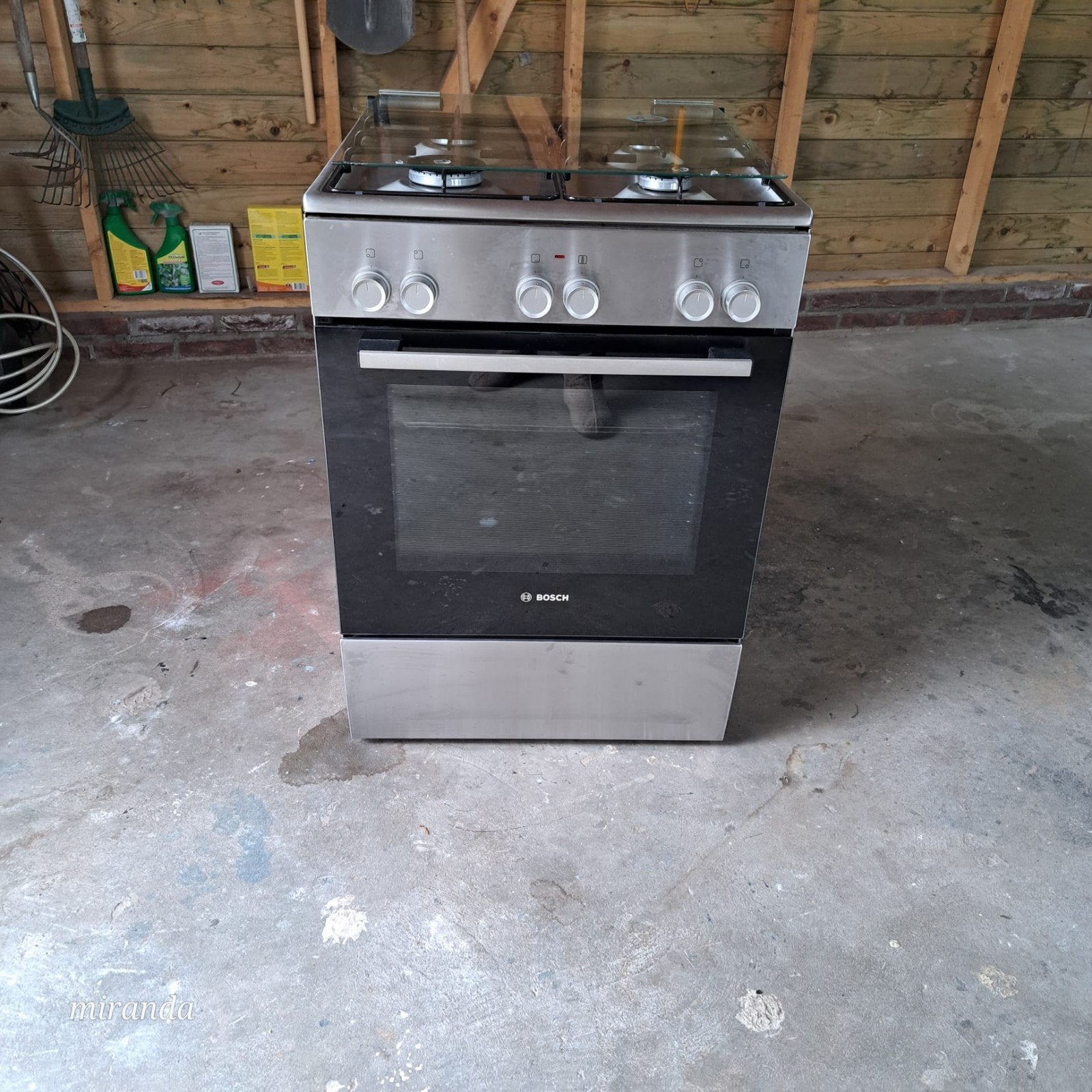 bosch gas fornuis + elektrische oven, Ophalen, Gebruikt, 4 kookzones, Gas