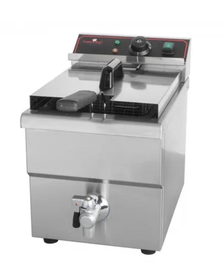 Te koop 2 frituurpannen caterchef 8 liter met kraan (nieuw), Witgoed en Apparatuur, Frituurpannen, 4 liter of meer, Ophalen of Verzenden