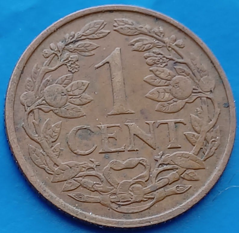 Suriname 1 cent 1960 - Juliana, Verzenden, Koningin Juliana, 1 cent