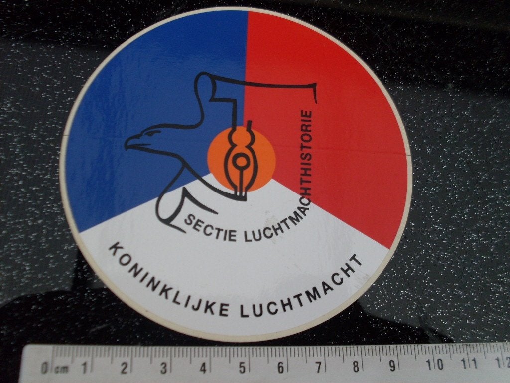 sticker sectie luchtmachthistorie koninklijke luchtmacht KLu, Verzenden, Zo goed als nieuw, Bedrijf of Vereniging