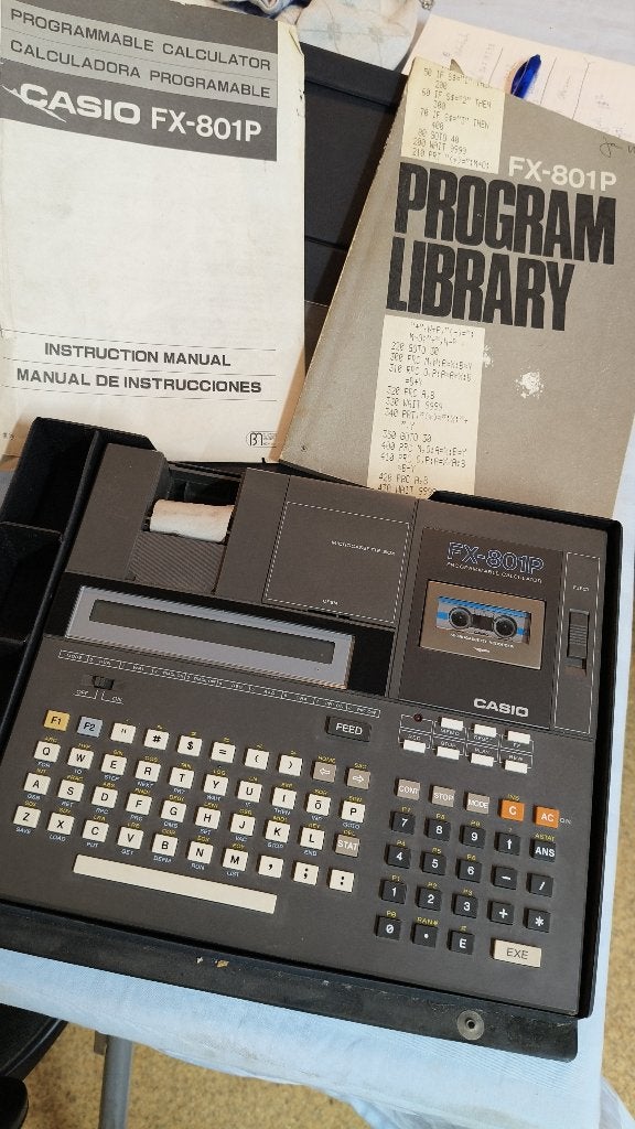Vintage Casio FX-801P programmeerbare calculator, Ophalen of Verzenden, Computers en Rekenmachines