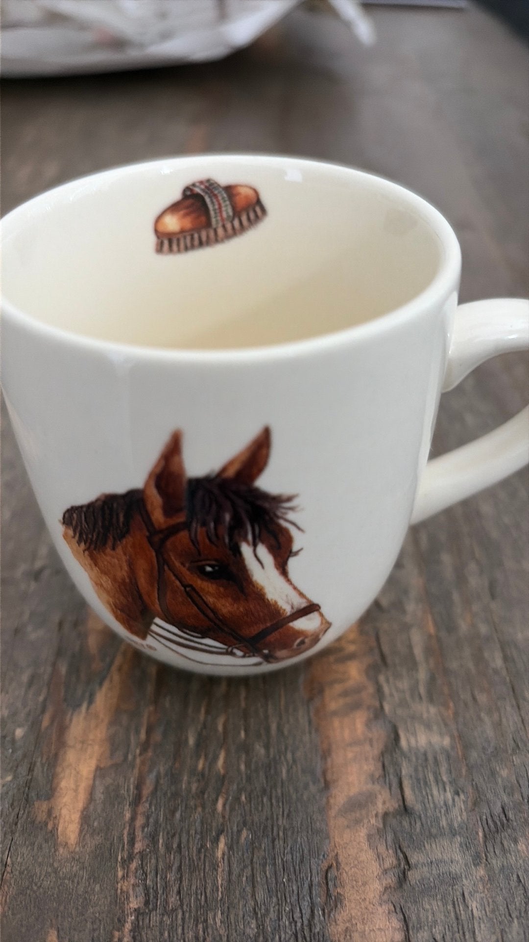 Mok met paardenprint - JET, Overige typen, Ophalen of Verzenden, Zo goed als nieuw, Steen/keramiek