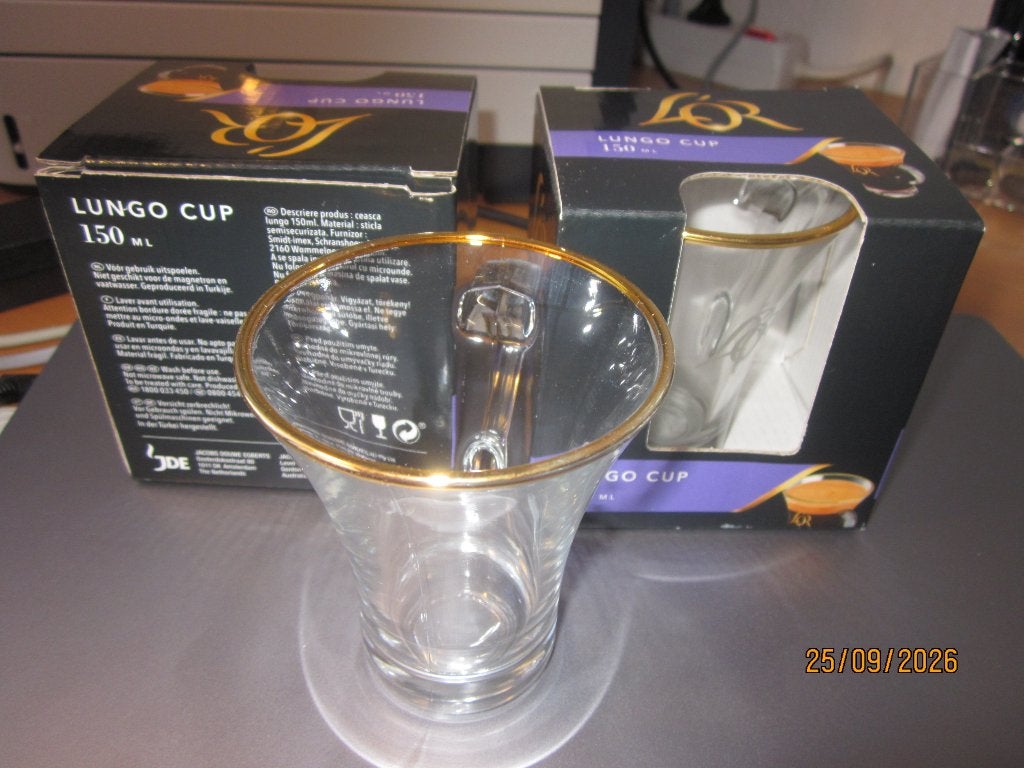 theeglazen met gouden rand, Ophalen, Glas of Glazen, Nieuw, Glas