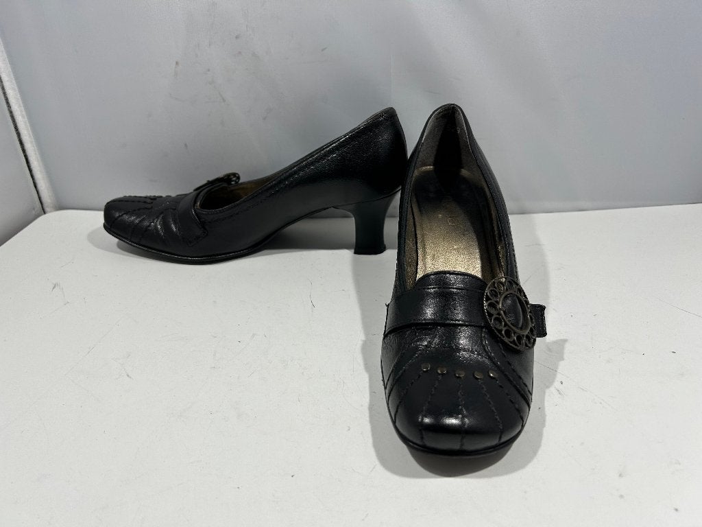 maat 37.5 Simona, elegante zwarte pumps, Verzenden, Zwart, Zo goed als nieuw, Simona