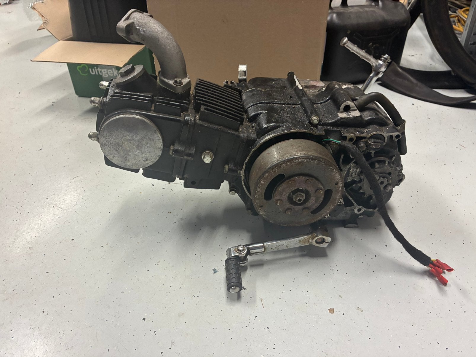 Blok brommer pitbike crosser 110/125 cc (lifan?) schakelblok, Fietsen en Brommers, Ophalen, Gebruikt, Blok