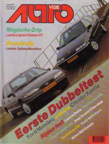 Autovisie 7 1993 : Saab 9000 Aero - Audi Avant S4 - Jeep, Ophalen of Verzenden, Gelezen, Algemeen