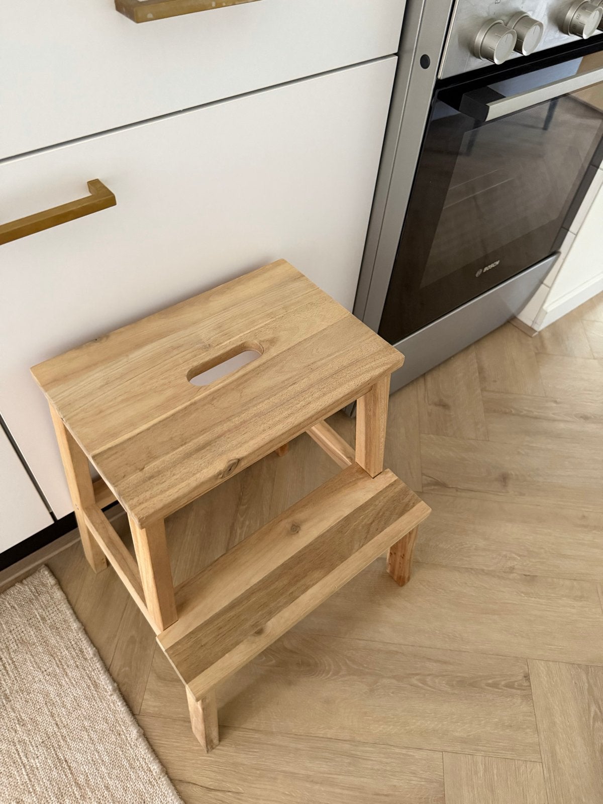 IKEA BEKVÄM Opstapje/kruk, essen, zo goed als nieuw, Huis en Inrichting, Krukjes, Ophalen, Zo goed als nieuw, Hout