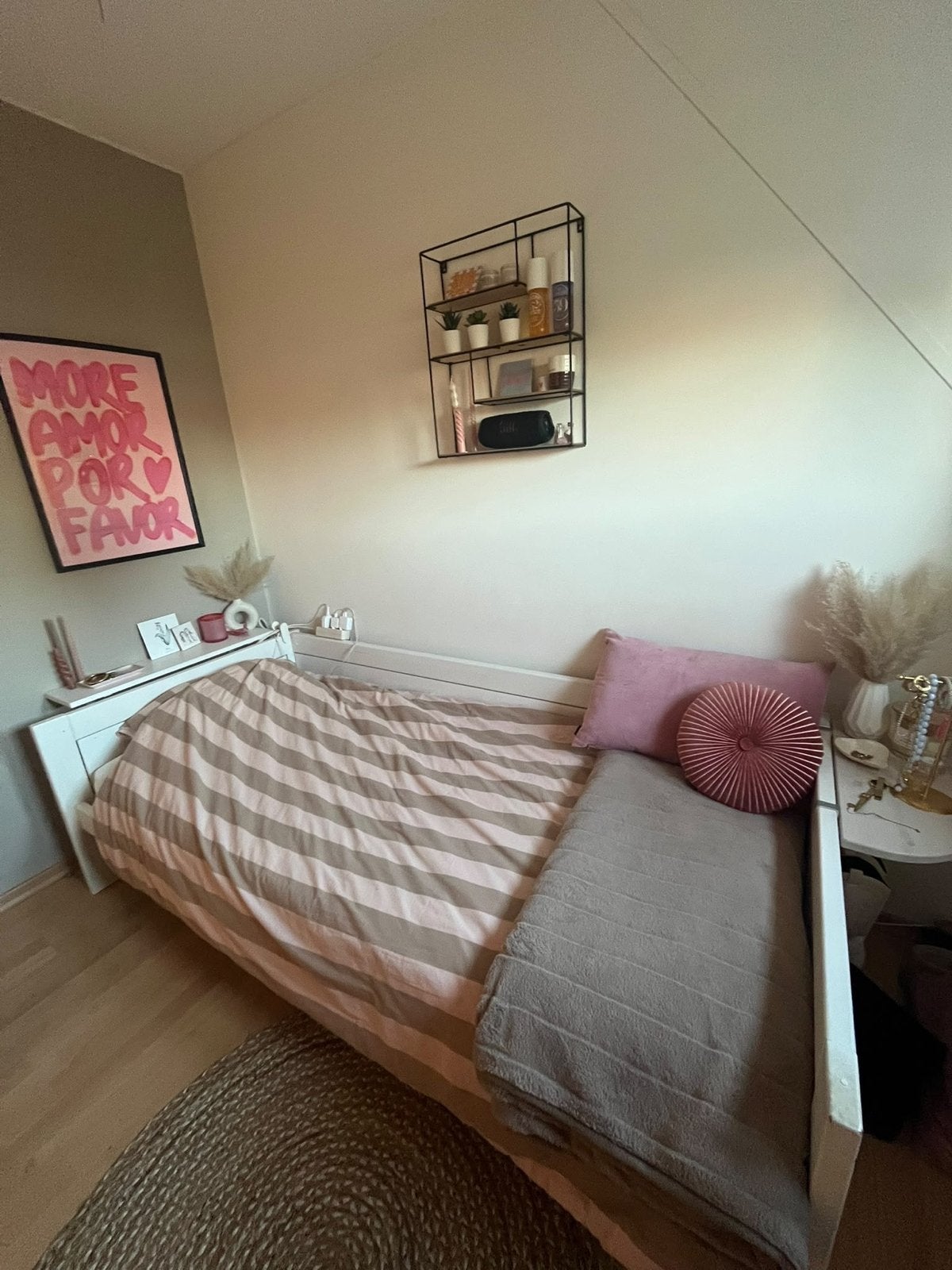 Lifetime whitewash bed 90x200 cm, Ophalen, Gebruikt, 90 cm, Eenpersoons