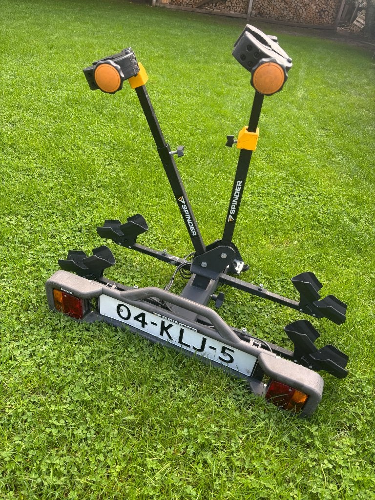 Spinder fietsendrager type RH-2-FN, Ophalen, 2 fietsen, Gebruikt, Trekhaakdrager