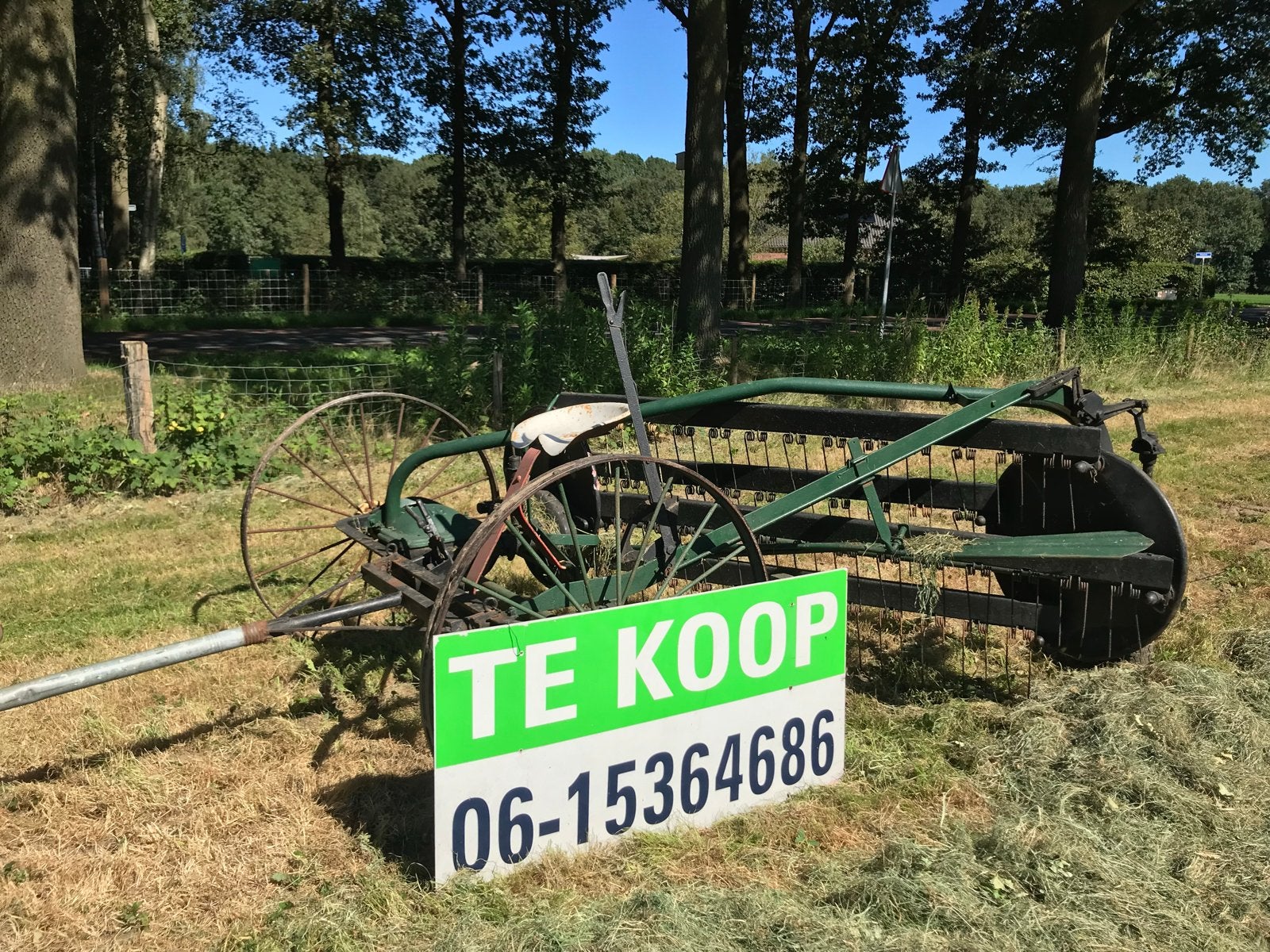 Twee paard hooi machine - schudden en dijken maken, Zakelijke goederen, Agrarisch | Werktuigen, Ophalen of Verzenden, Veehouderij