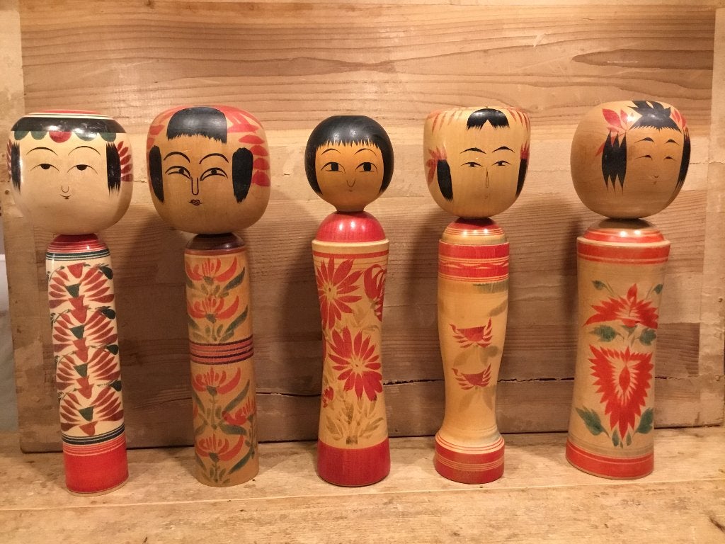 Japanse kokeshi poppen (€25 p/s, prijs is incl. verzending), Hout, Handgemaakt, Ophalen of Verzenden, Japan