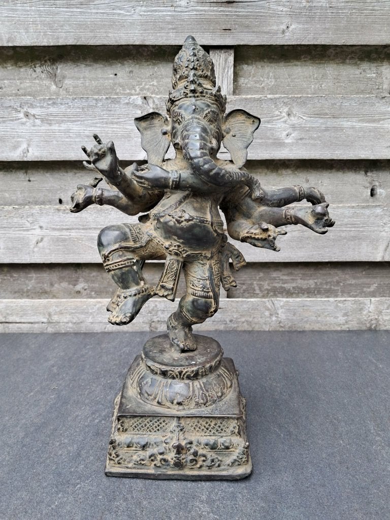 Bronzen Ganesh-beeld in Indonesische stijl /Garuda, Ophalen of Verzenden, Nieuw, Overige materialen, 31 cm