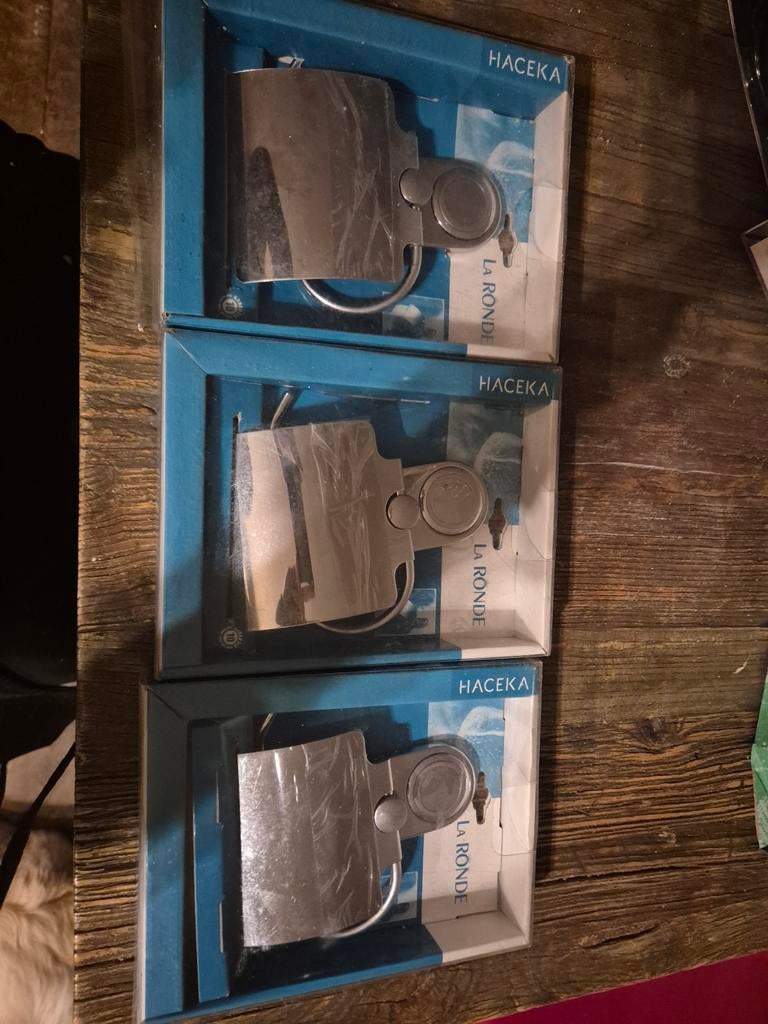 HACEKA LA RONDE toiletrolhouder 3 stuks nieuw, Huis en Inrichting, Badkamer | Badtextiel en Accessoires, Ophalen of Verzenden