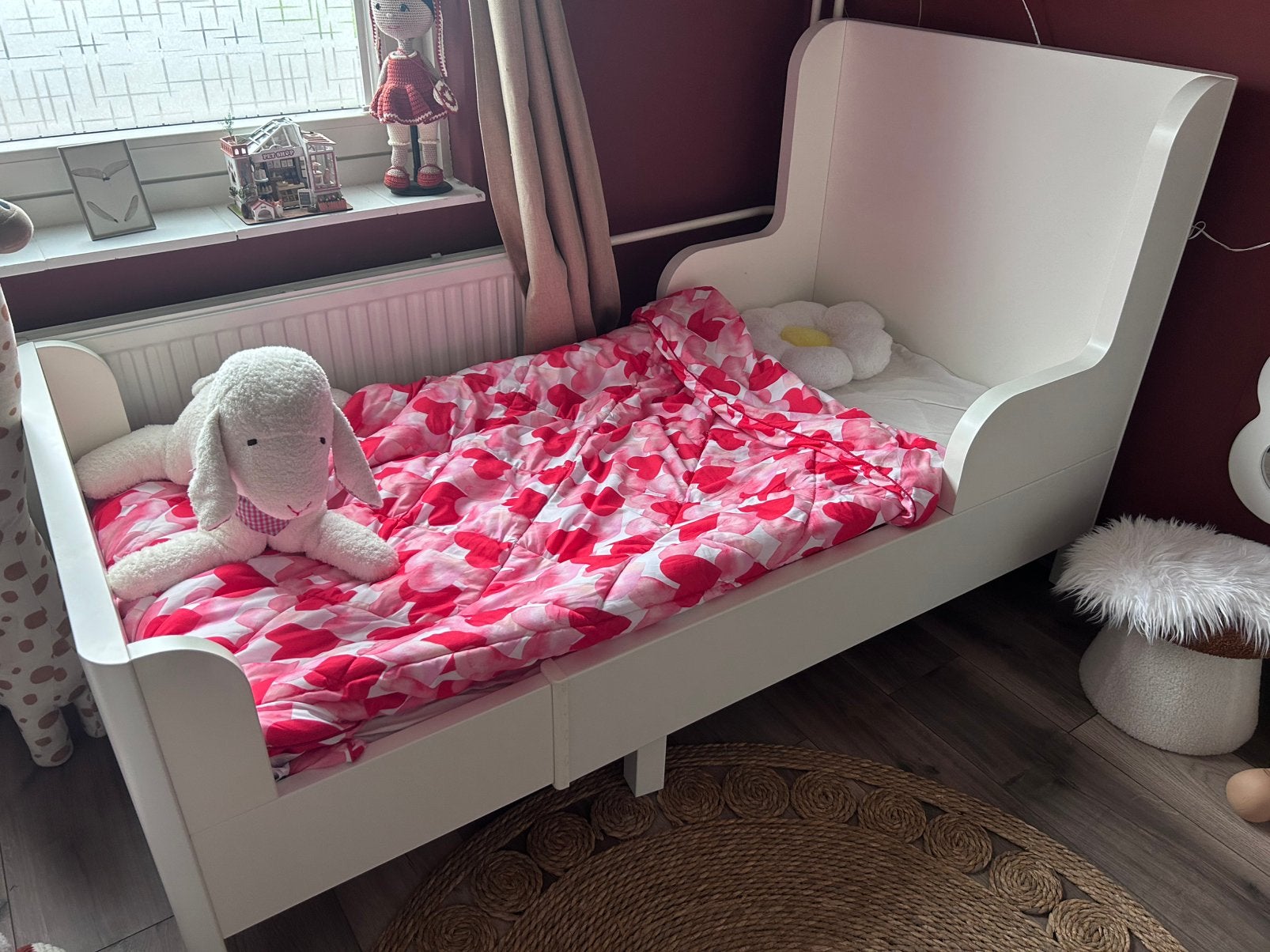 ️ IKEA BUSUNGE meegroeiend bed  incl. Matras, Ophalen, Gebruikt, 70 tot 85 cm, Matras