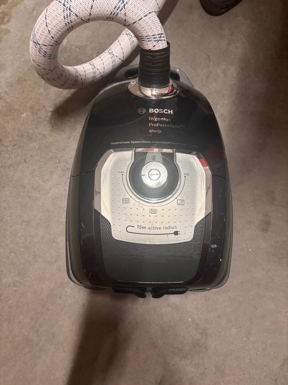 Bosch In'genius ProPerformPlus Allergy Stofzuiger, Stofzak, Gebruikt, Bosch, Ophalen of Verzenden
