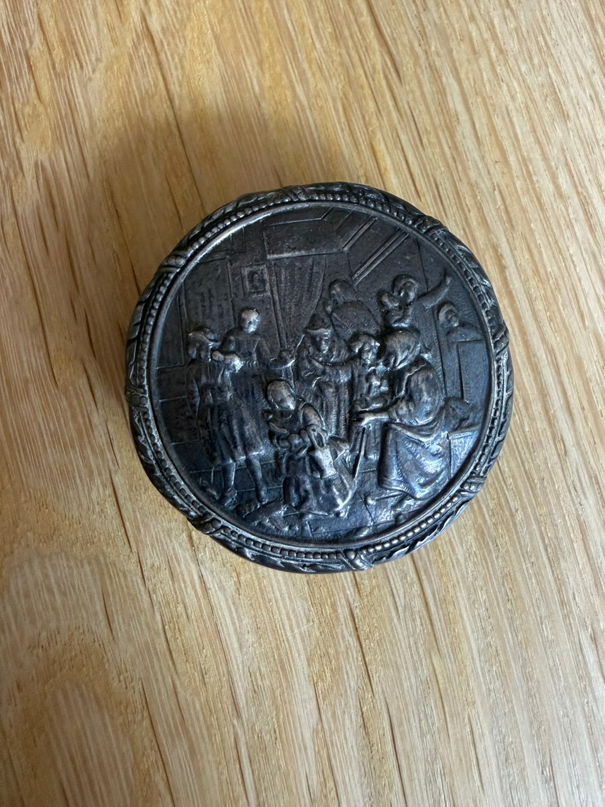 Vintage sierdoosje reliëf – bonbonnière / pillendoosje, Ophalen of Verzenden