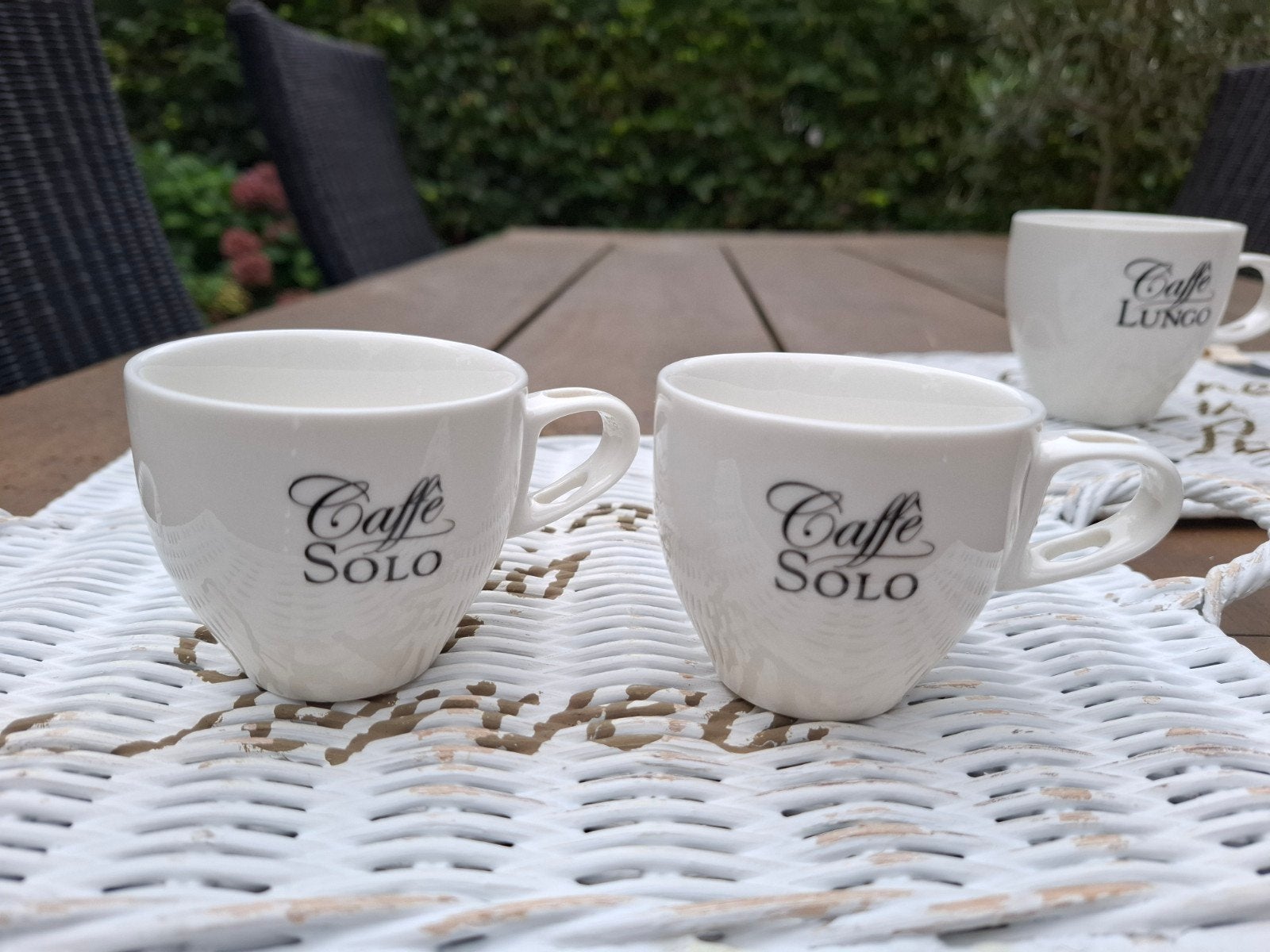 Riviera Maison, koffiekopjes mokken lungo en solo, Huis en Inrichting, Ophalen of Verzenden, Zo goed als nieuw, Overige stijlen