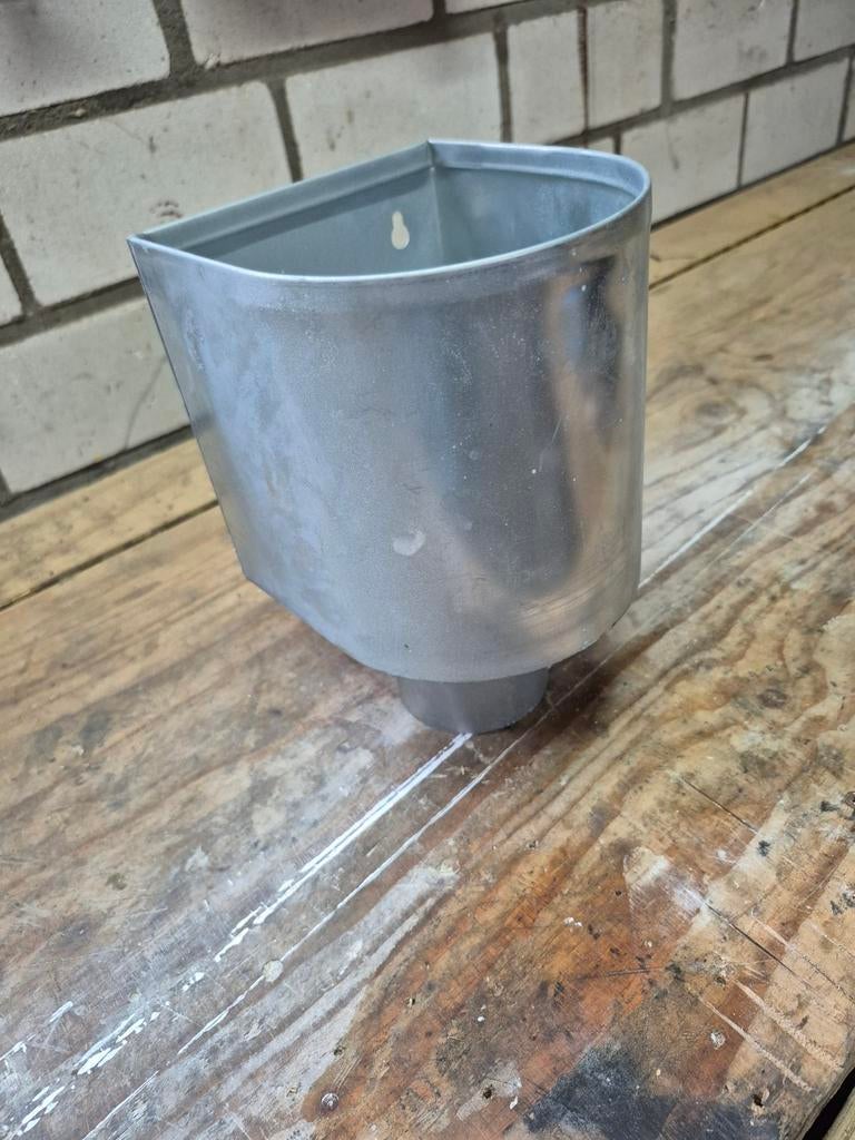 Hwa zink vergaarbak 80mm, Doe-het-zelf en Verbouw, Buizen en Afvoer, Ophalen of Verzenden, Zink, Minder dan 2 meter, 80 mm of meer