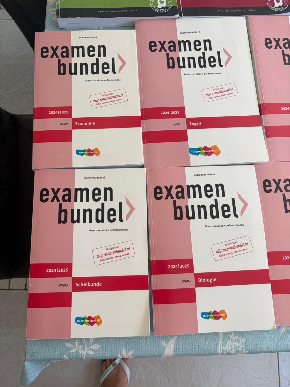 Examen bundels, Ophalen, Gelezen, VWO